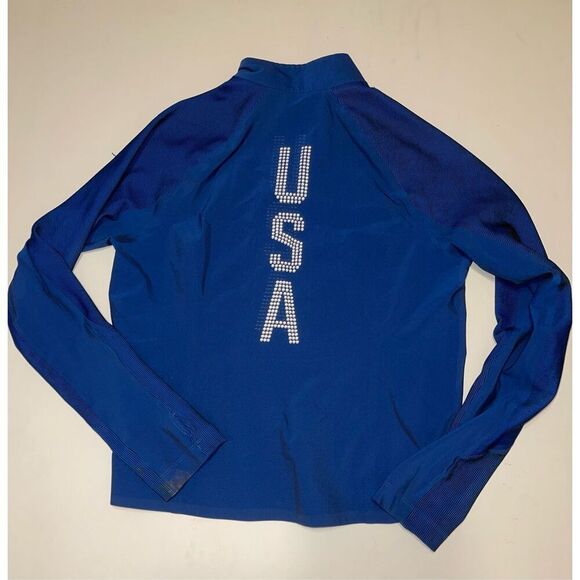 Nike Flex Womens S Olympic Team USA Running Jacket Lightweight Blue Reflective A - Picture 7 of 7